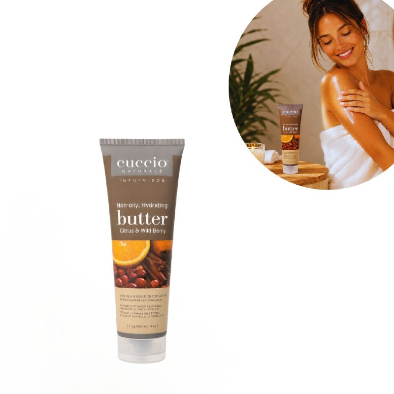 CREMA CORPORAL HIDRATANTE E ILUMINADORA CON AROMA CITRICOS Y BAYAS SILVESTRES CUCCIO 113G