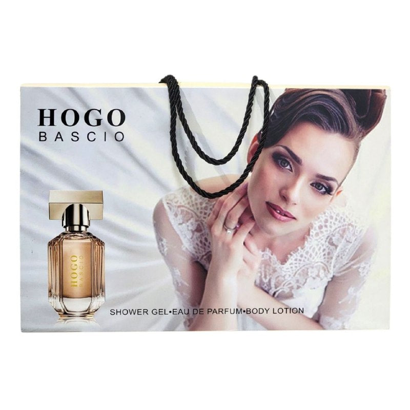 SET PERFUME ECONÓMICO ESTUCHE PARA DAMA HOGO BASCIO