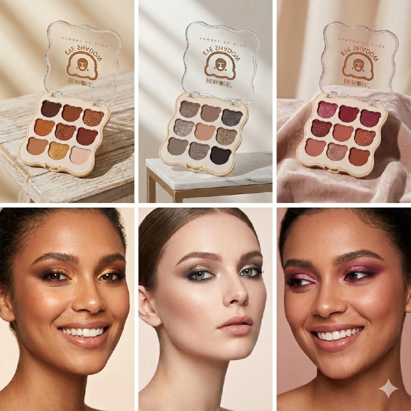 PALETA DE SOMBRAS DE OJOS DE ALTA PIGMENTACION Y 3 ESTILOS BBROSE 11G