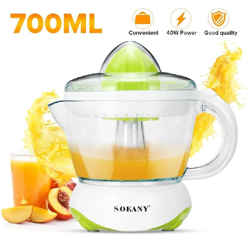 MAQUINA EXTRACTOR DE JUGO, EXPRIMIDOR DE CITRICOS, WK-725, 45W, 700ML SOKANY