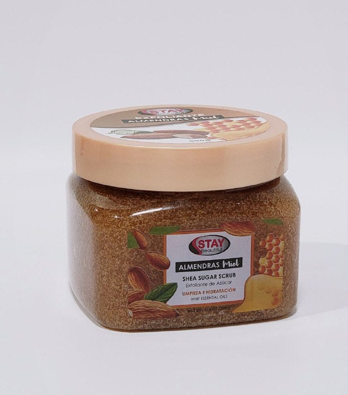 EXFOLIANTE CORPORAL RENOVADOR DE POROS DE AZUCAR DE ALMENDRAS Y MIEL STAY BEAUTIFUL 500G