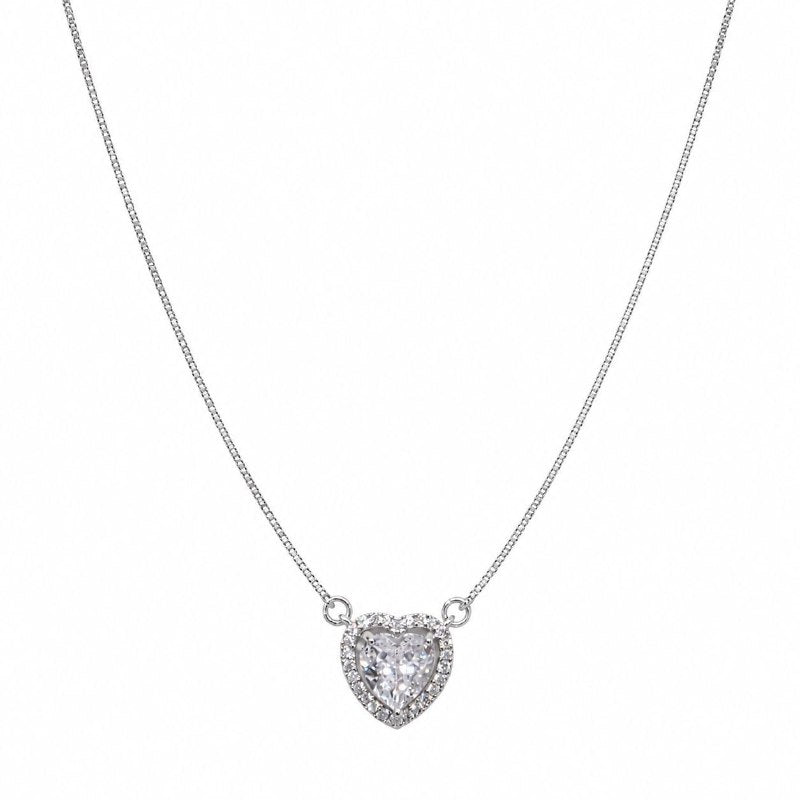 GARGANTILLA DE ENCHAPE PARA DAMA CON DISEÑO DE CORAZON 2.1CM (DUPE DE SWAROVSKI)