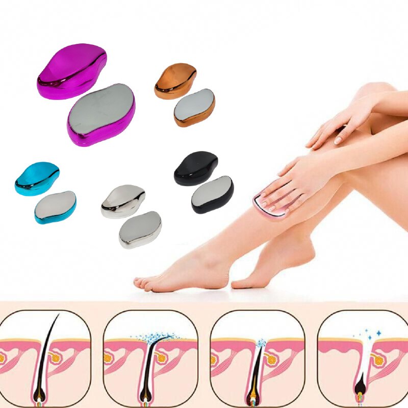 DEPILADOR MANUAL DE CRISTAL Y EXFOLIANTE CORPORAL 2 EN 1