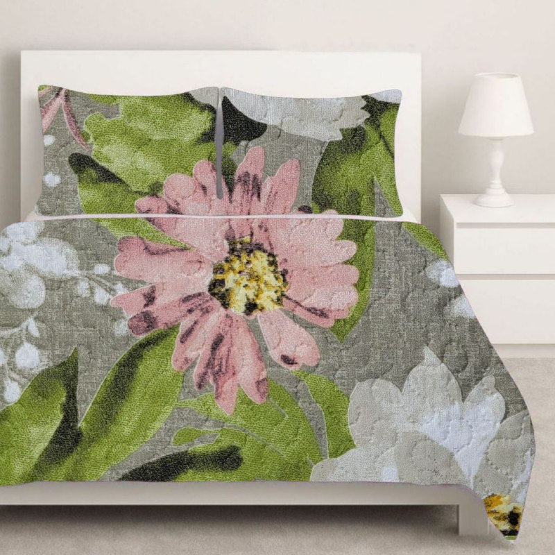 JUEGO DE SABANAS CAMERA EDREDON REVERSIBLE DE 3PCS QUEEN BENELI HOME