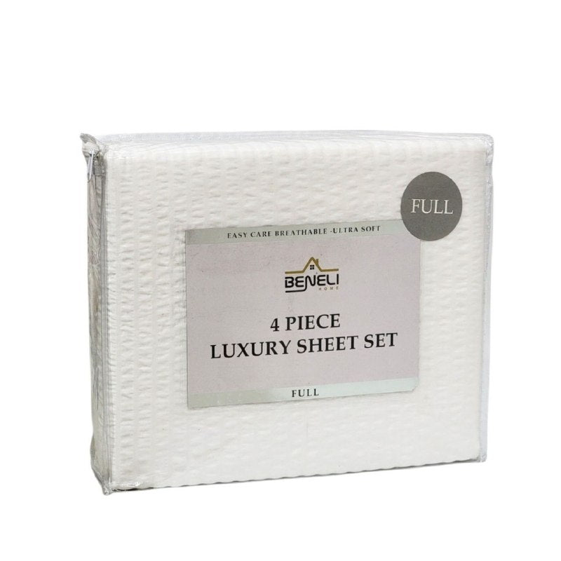 JUEGO DE SABANAS DE LUJO TAMAÑO FULL DE 4PCS BENELI HOME