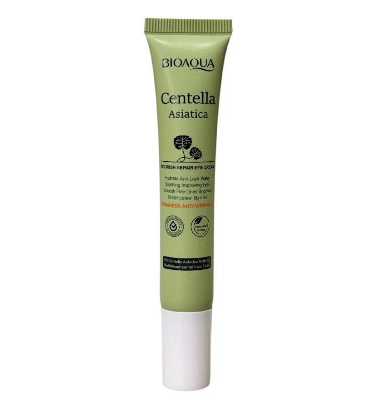 CREMA FACIAL PARA LOS OJOS DE CENTELLA ASIATICA QUE HIDRATA Y NUTRE LA PIEL DEL CONTORNO OCULAR, REDUCE LAS LINEAS SECAS Y FINAS, DANDO SUAVIDAD A LA PIEL BIOAQUA 20G