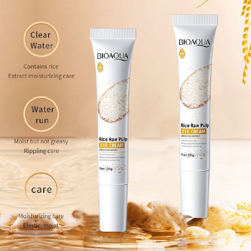 CREMA FACIAL PARA EL CONTORNO DE OJOS DE PULPA CRUDA DE ARROZ BIOAQUA 20G