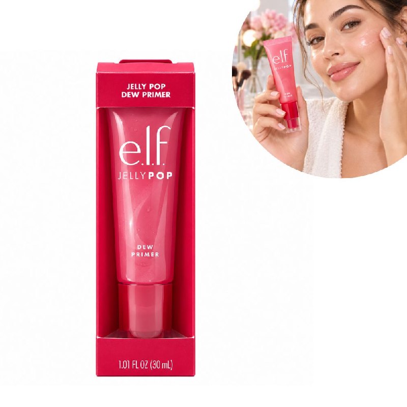 PRIMER DE MAQUILLAJE EN GEL HIDRATANTE E ILUMINADOR CON EXTRACTO DE SANDIA, ACIDO HIALURONICO Y NIACINAMIDA ELF 30ML