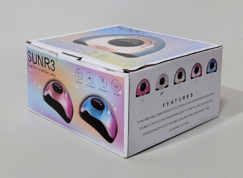 LAMPARA PARA UÑAS UV LED PARA SECADO RAPIDO DE UÑAS 288W SUN R3