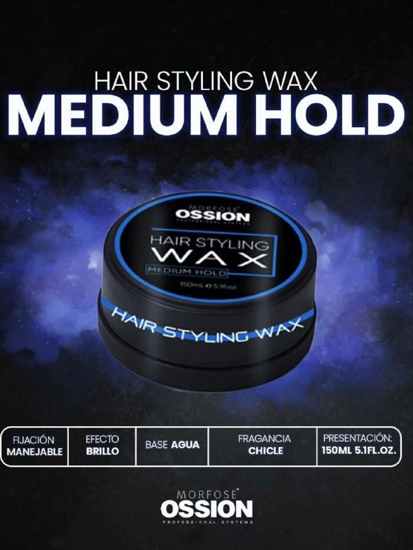 CERA PARA EL CABELLO DE FIJACION MEDIA DA BRILLO Y RESISTENCIA MORFOSE OSSION 150ML