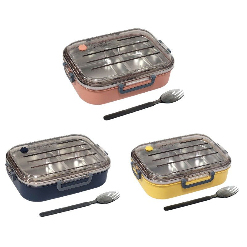 RECIPIENTE PANA PARA ALIMENTOS CON BANDEJA DE ACERO INOXIDABLE Y DOBLE CAPA LOTUS 20X15X6CM
