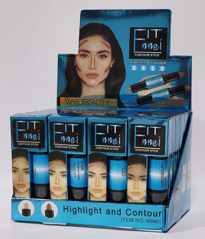 CONTORNO E ILUMINADOR 2 EN 1 WARDABEAUTY FIT NNEI  DUPE DE MAYBELLINE HIGLIGHT & CONTOUR 0.14OZX2