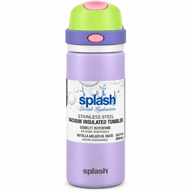 BOTE TERMICO DE ACERO INOXIDABLE SPLASH 600ML