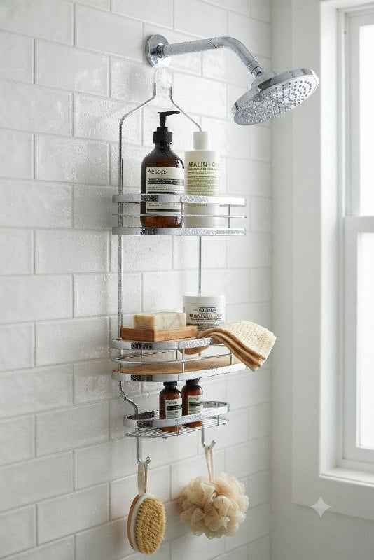ORGANIZADOR DE BAÑO PARA DUCHA COLGANTE THE SPA COLLECTION 27.5X11.5X68CM