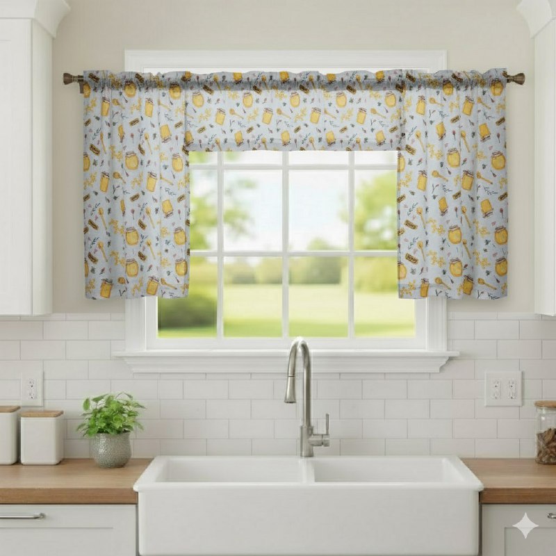 CORTINAS PARA HOGAR COCINA, ELEGANTES EN SET DE 3 PIEZAS BENELI HOMEPARA HOGAR COCINA, ELEGANTES EN SET DE 3 PIEZAS BENELI HOME