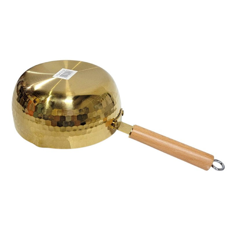 SARTEN JAPONES ANTIADHERENTE, CACEROLA SIN TAPA, MANGO DE MADERA CALIDO ANTIDESLIZANTE, DOBLE BOCA 20CM
