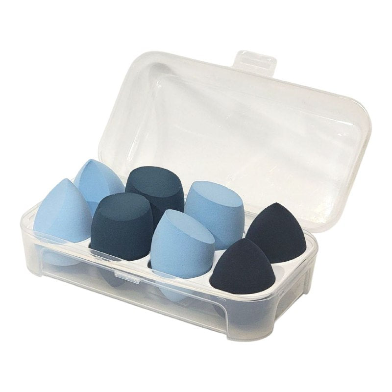 SET DE ESPONJAS DE MAQUILLAJE CON CAJA DE ALMACENAMIENTO 8PCS