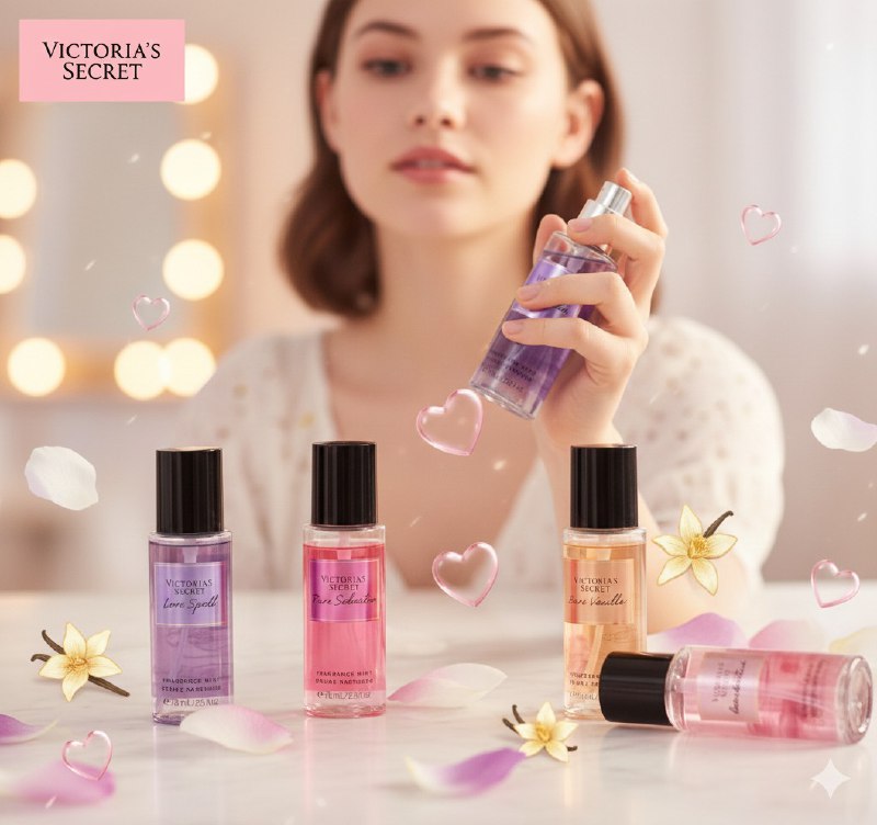 SET VICTORIAS SECRET SPLASH LOVE SPELL 75ML, SPLASH PURE SEDUCTION 75ML, SPLASH BARE VANILLA 75ML, SPLASH VELVET PETALS 75ML (M)
