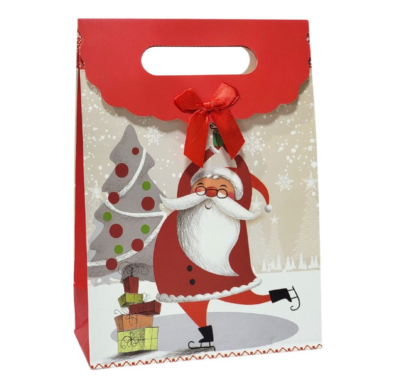 BOLSA DE REGALO NAVIDEÑA MEDIANO 27X19CM