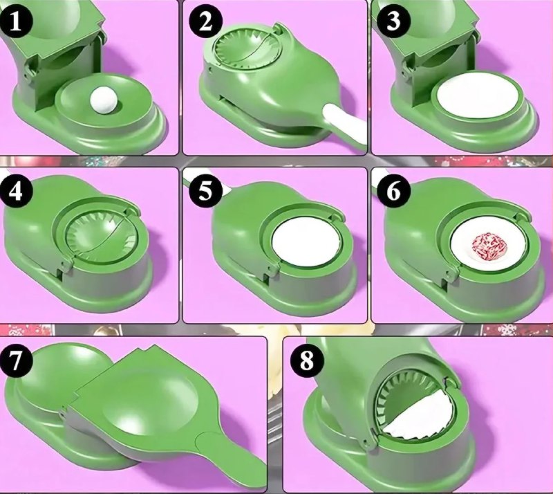 MAQUINA MANUAL 2 EN 1 PARA HACER EMPANADAS, PASTELITOS Y DUMPLING, FACIL DE USAR, 3 COLORES