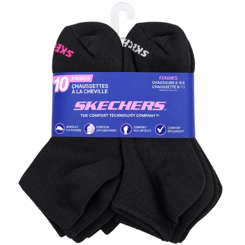 CALCETA TOBILLERA ORIGINAL SKECHERS PARA MUJER 10 PARES