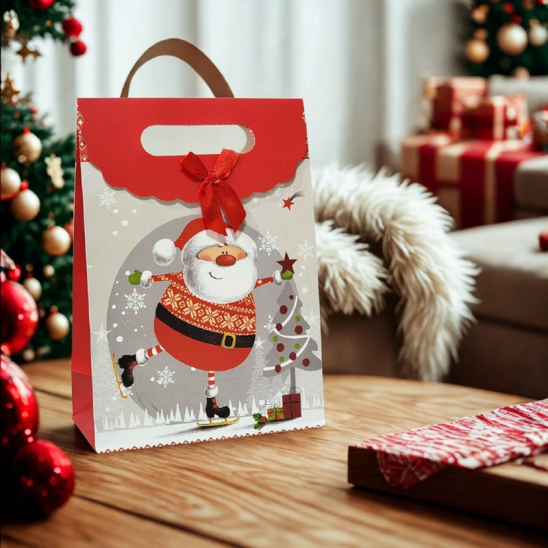 BOLSA DE REGALO NAVIDEÑA MINI MEDIANO 21X15CM