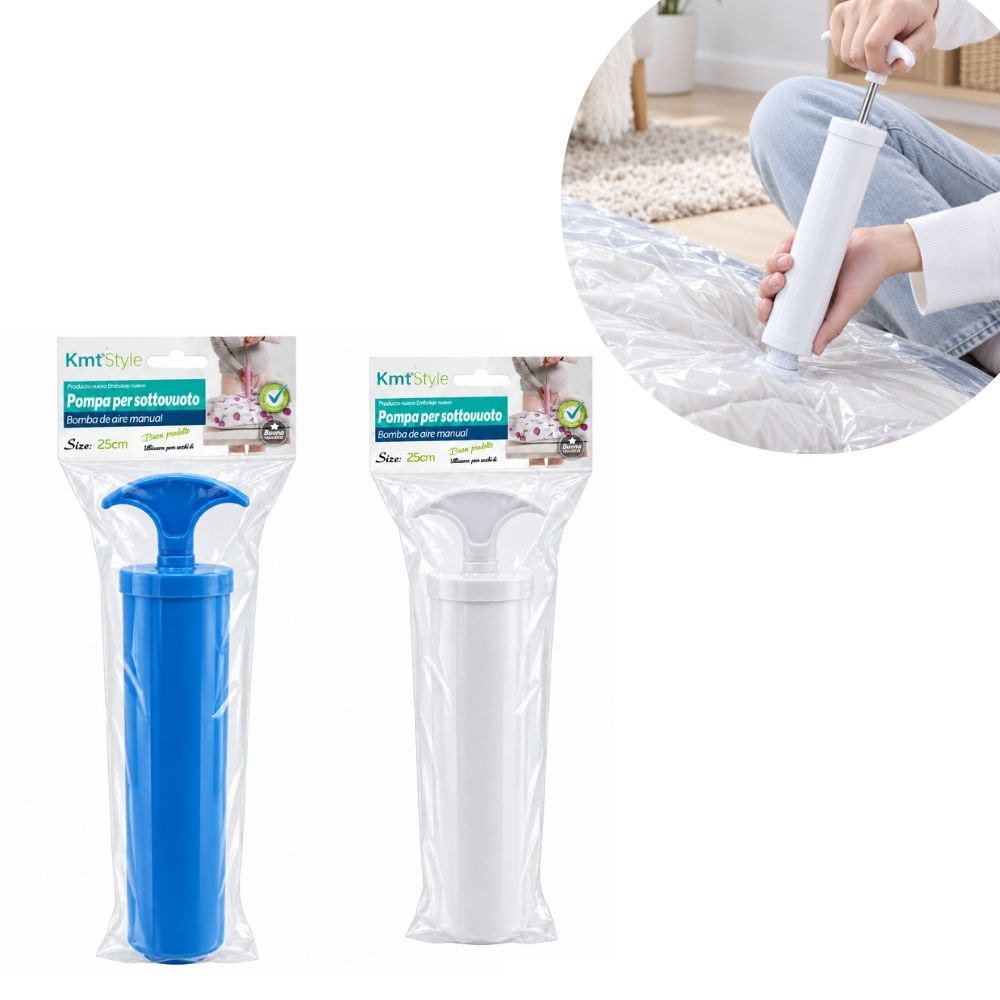 BOMBA DE AIRE MANUAL PARA BOLSAS DE ALMACENAMIENTO AL VACÍO KMT STYLE 25CM