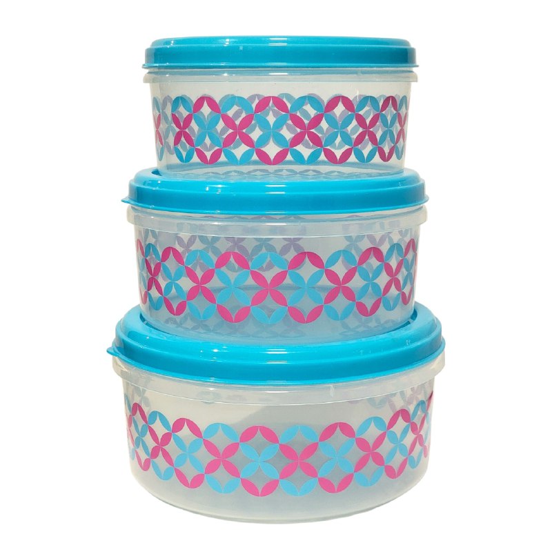 SET DE RECIPIENTES PANAS PARA ALIMENTOS 3UND 13X25C 11X23CM 10X20CM