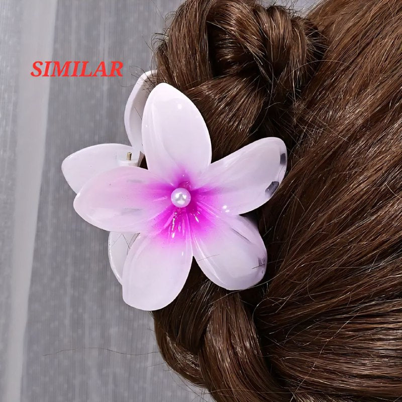 GANCHO PARA EL CABELLO DE PINZA DE FLOR HAWAIANA, PINZAS DE SUJECION FUERTE, ACCESORIO PARA EL CABELLO 8CM, PAQUETE 12UND