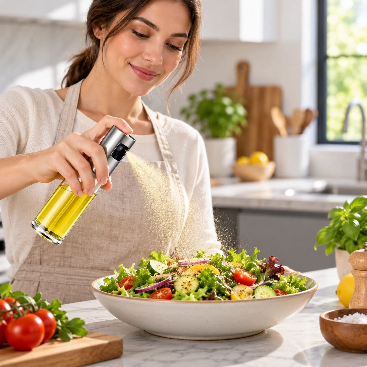 BOTELLA PULVERIZADORA DE ACEITE DE ROCÍO UNIFORME PARA COCINA 100ML