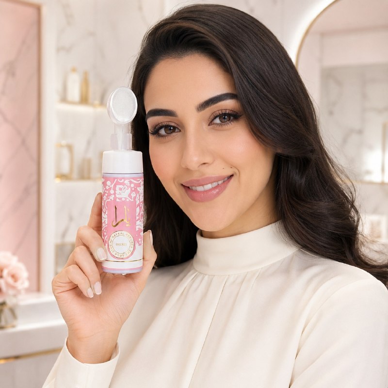 LIMPIADOR FACIAL EN ESPUMA DE LIMPIEZA PROFUNDA E HIDRATANTE HGZRLY 150ML (AROMA SIMILAR LATTAFA YARA)
