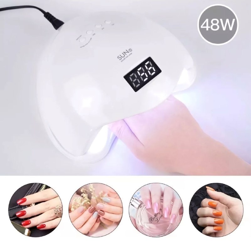 LAMPARA PARA UÑAS UV LED PARA SECADO RAPIDO DE UÑAS 48W SUN 5