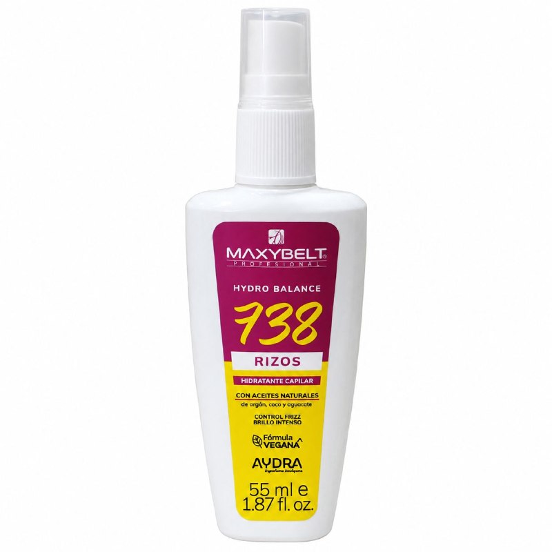 TONICO CAPILAR HIDRATANTE Y DEFINIDOR PARA CABELLOS RIZADOS CON ACEITE DE ARGAN, COCO Y AGUACATE 738 MAXYBELT 55ML