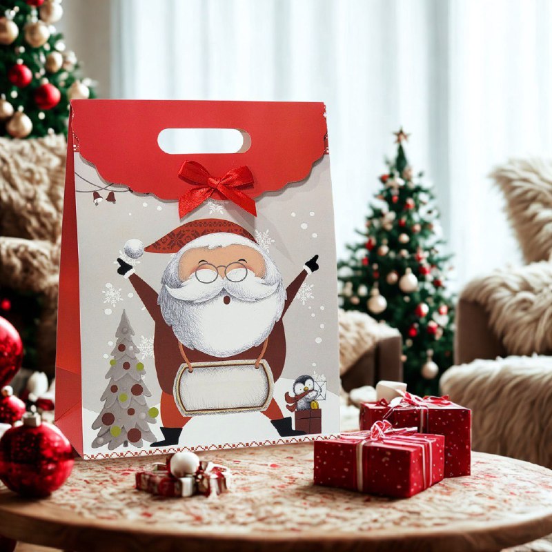BOLSA DE REGALO NAVIDEÑA EXTRA GRANDE 37X28CM