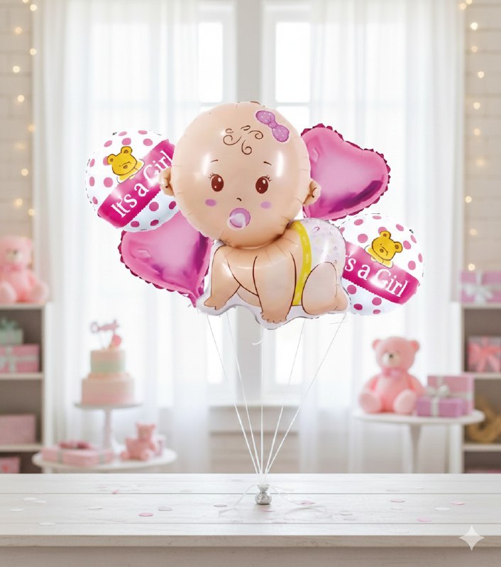 DECORACION ADORNO PAQUETE DE GLOBOS DE BABY SHOWER DE 5 PIEZAS FEIFAN BALLOON