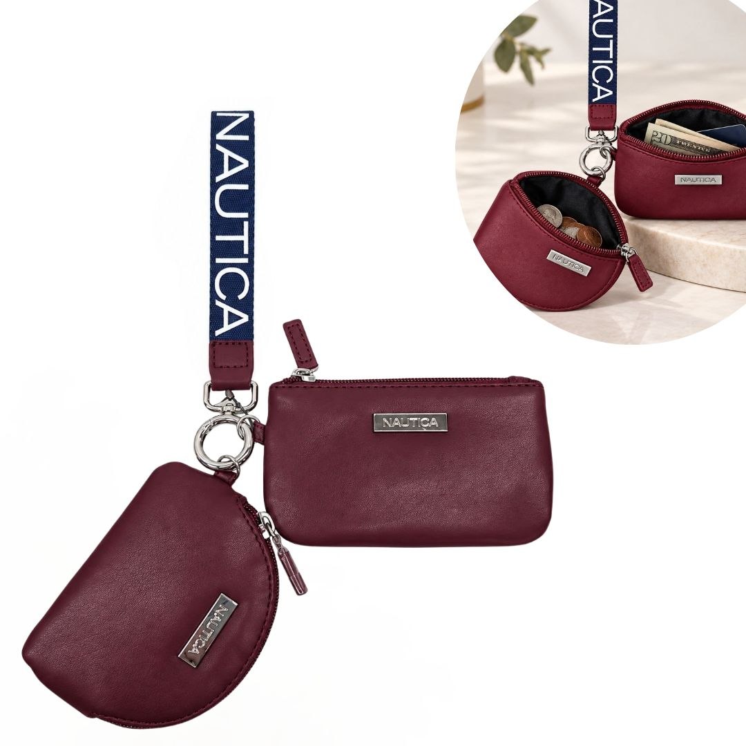 SET DE MONEDERO Y TARJETERO ORIGINAL NAUTICA PARA DAMA