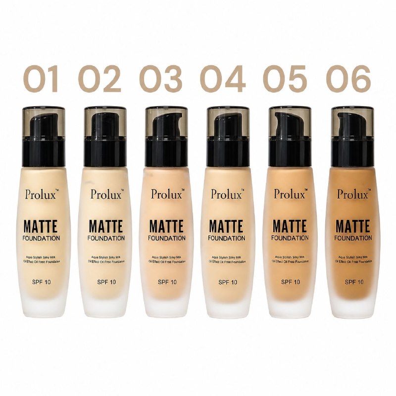 BASE DE MAQUILLAJE LIQUIDA CON ACABADO MATE Y PROTECCION SOLAR SPF10 PROLUX 30ML
