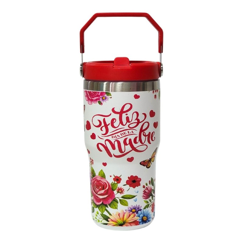 TERMO PORTATIL DE ALTA RESISTENCIA DE ACERO INOXIDABLE DEL DIA DE LAS MADRES 600ML