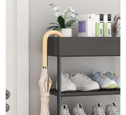 ORGANIZADOR ZAPATERA PLASTICA DE 6 NIVELES, AHORRO DE ESPACIO, ALMACENA HASTA 10 PARES DE ZAPATOS STORAGE SHOE RACK 98.5X21.5X40CM