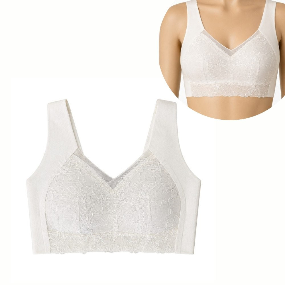BRASIER TIPO TOP SIN VARILLA CON ENCAJE FLORAL