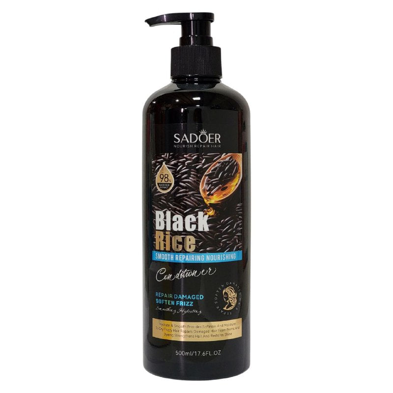 ACONDICIONADOR DE ARROZ NEGRO SUAVE REPARADOR Y NUTRITIVO SADOER 500ML