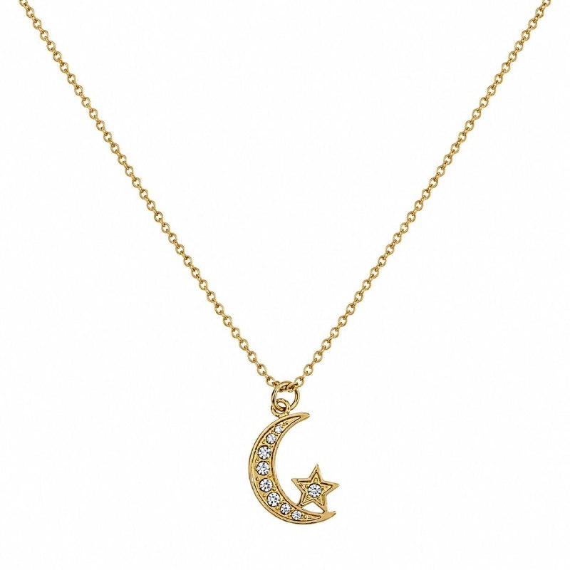GARGANTILLA DE ENCHAPE PARA DAMA CON DISEÑO DE LUNA 2.3CM