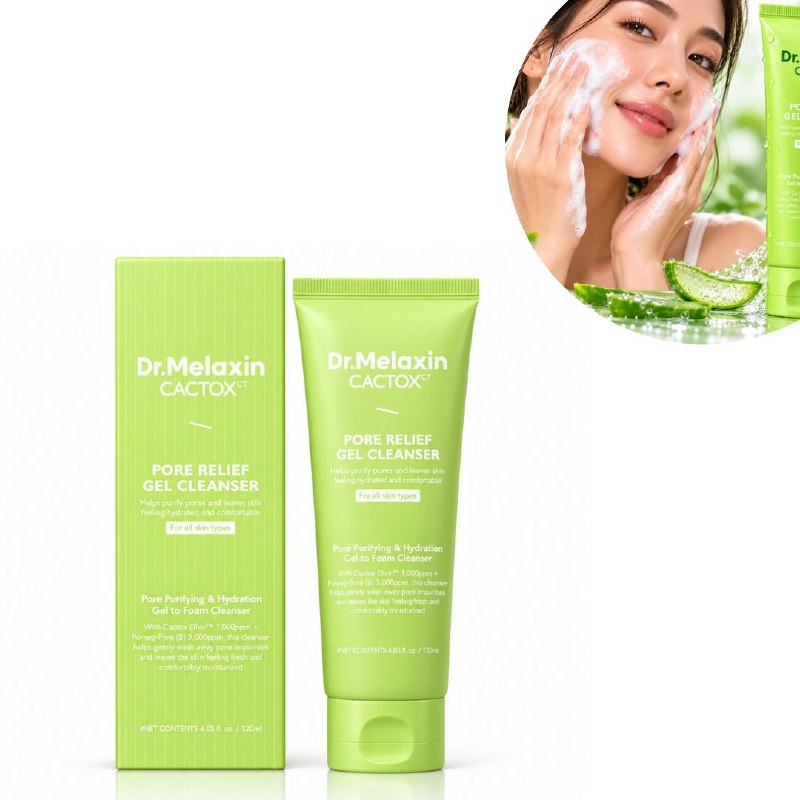 LIMPIADOR FACIAL EN GEL PURIFICANTE DE POROS CON EXTRACTO DE CACTUS DR MELAXIN 120ML