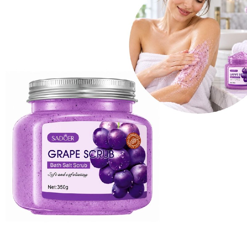 EXFOLIANTE CORPORAL DE SALES MARINAS RENOVADORAS CON AROMA A UVA SADOER 350G