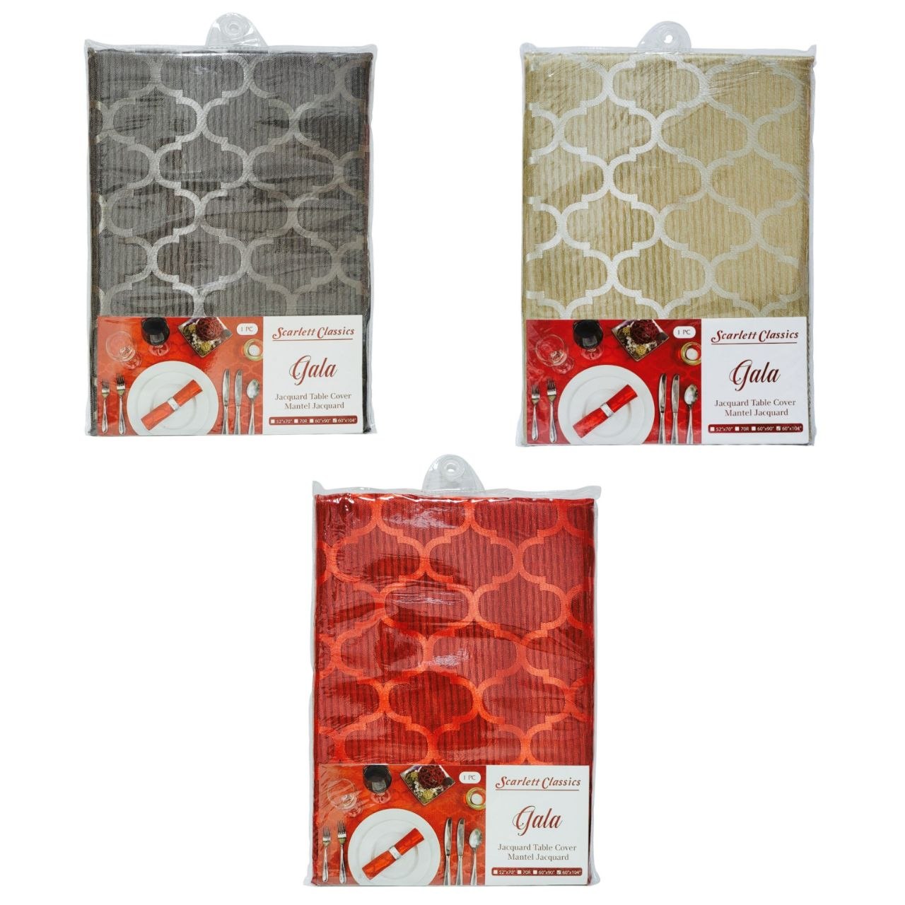 MANTEL DE MESA PROTECCIÓN Y ESTÉTICA UN TOQUE DE ELEGANCIA, CALIDEZ AL HOGAR  SCARLETT CLASSICS 152X264CM