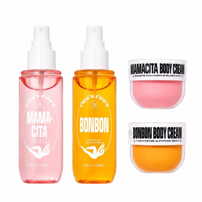 SET DE CUIDADO CORPORAL DE 4 PIEZAS CON SPLASH AROMATICOS MIAMI MAMI