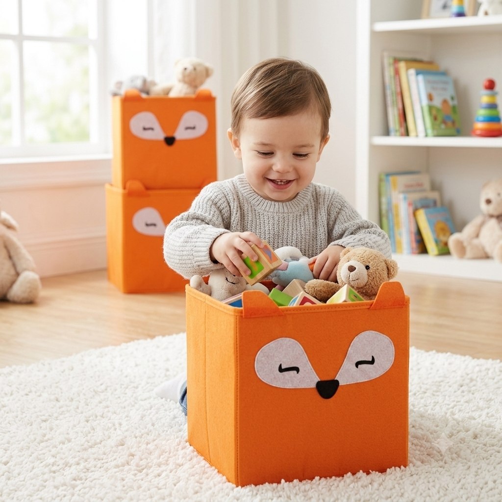 CUBO PLEGABLE ORGANIZADOR MULTIUSO AYUDAR A MANTENER DIFERENTES ESPACIOS ORDENADOS Y FUNCIONALES 30x30CM