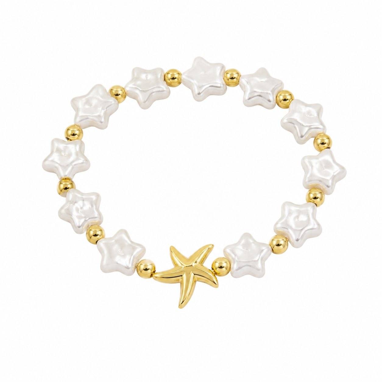PULSERA DE ENCHAPE PARA DAMA CON DISEÑO DE ESTRELLA DE MAR