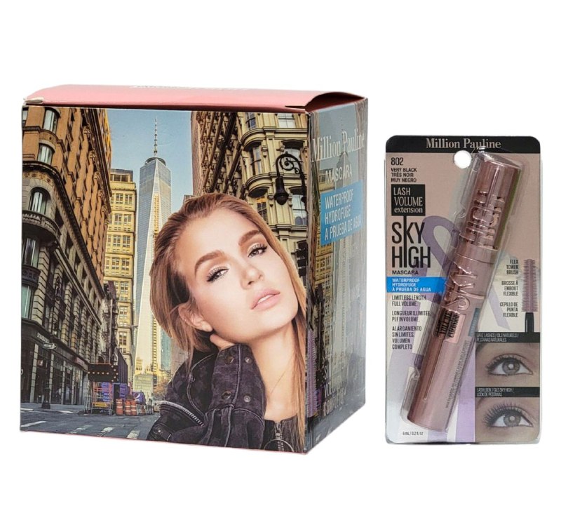 RIMEL VOLUMIZADOR Y ALARGADOR A PRUEBA DE AGUA 24 HORAS MILLION PAULINE 6ML (DUPE DE MAYBELLINE)