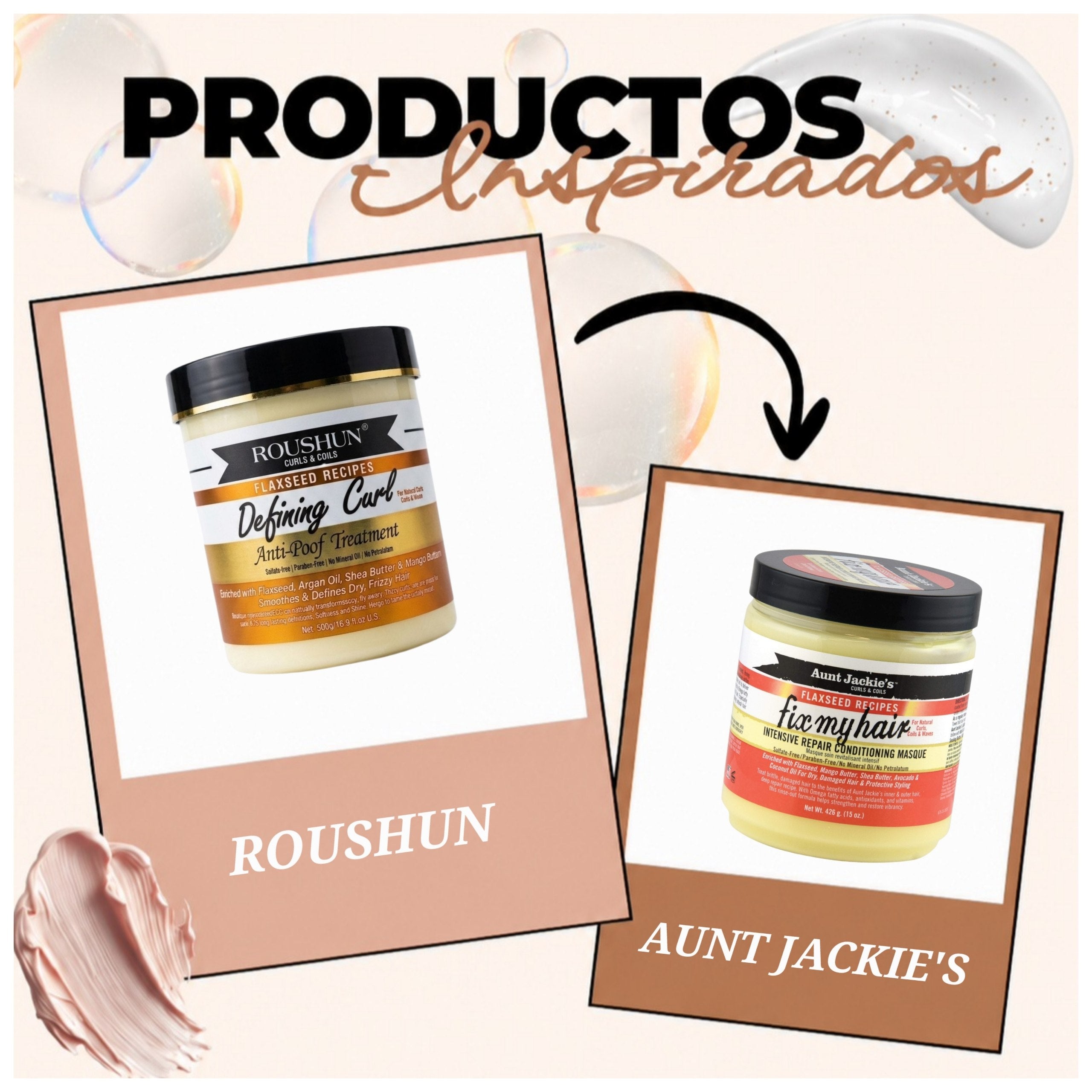TRATAMIENTO CAPILAR AYUDAR A DEFINIR LOS RIZOS Y CONTROLAR EL FRIZZ, REALZANDO LA FORMA NATURAL DEL CABELLO ROUSHUN  500GM